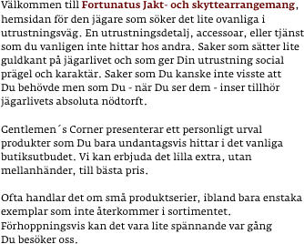 Välkommen till Fortunatus Jakt- och